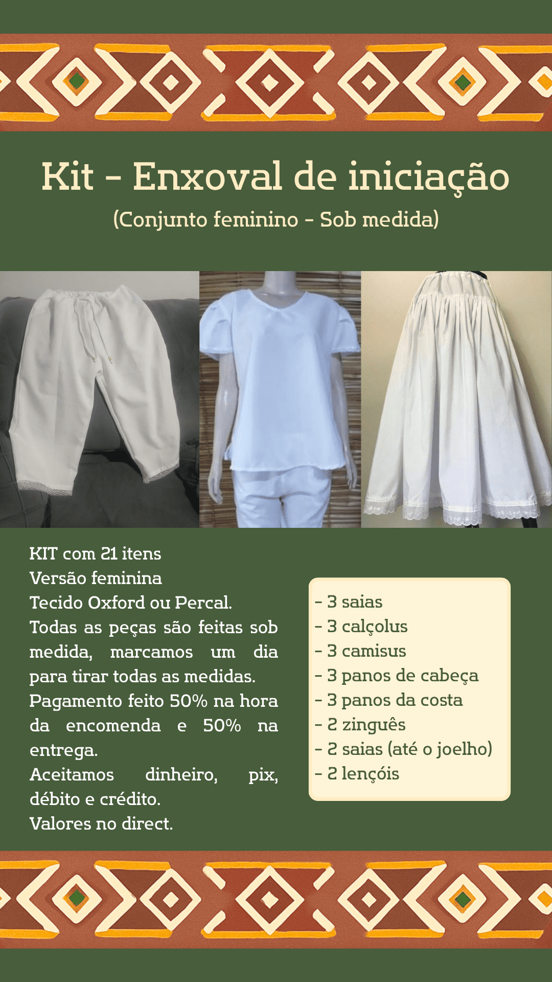 Kit iniciação feminino